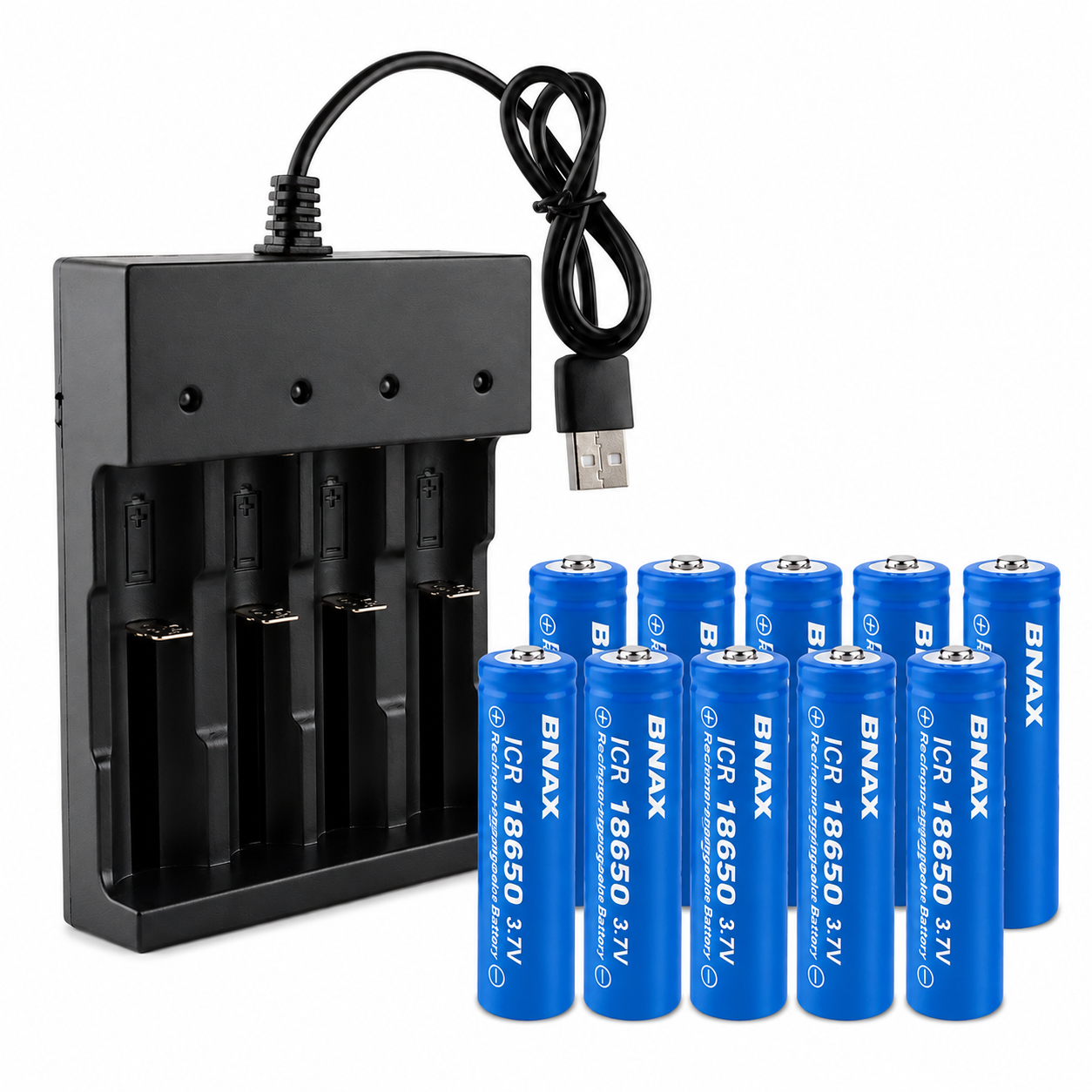 Rechargeable 3.7V Li-ion Batteries (18650) – Set of 2