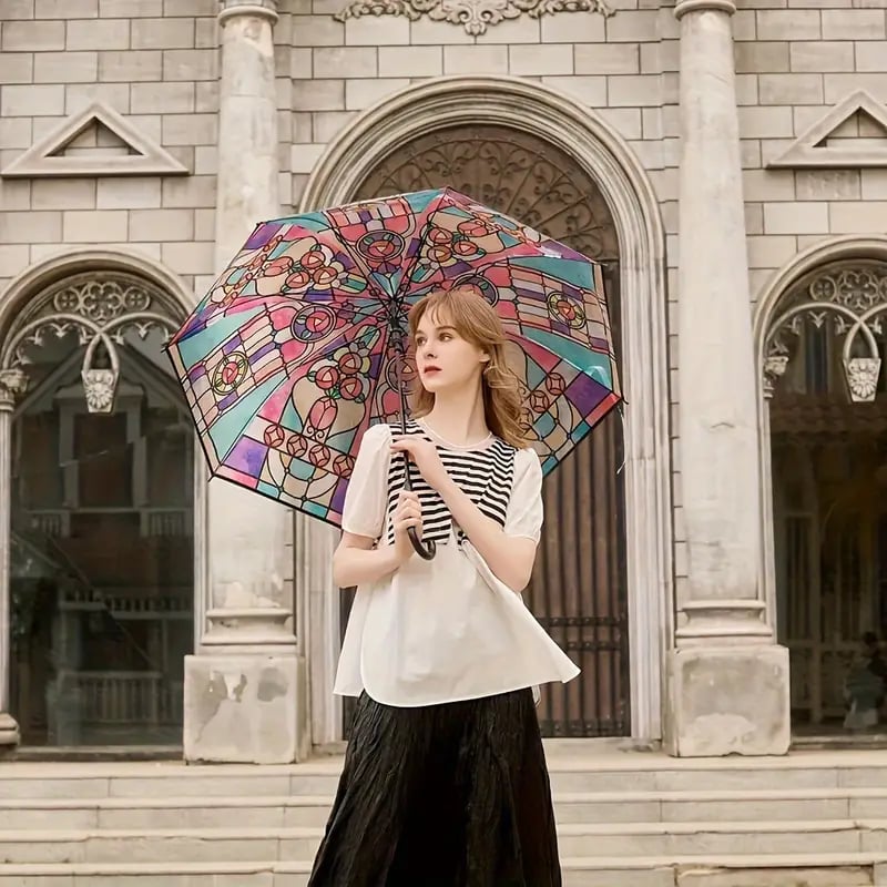 VitraLuxe™ Prism Umbrella — Turn Every Rainy Day into a Dazzling Style Celebration