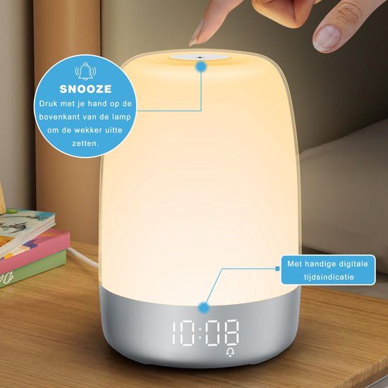 Sunrise Alarm Lamp with Natural Sounds – Gentle Wake-Up Light for Sleep Improvement