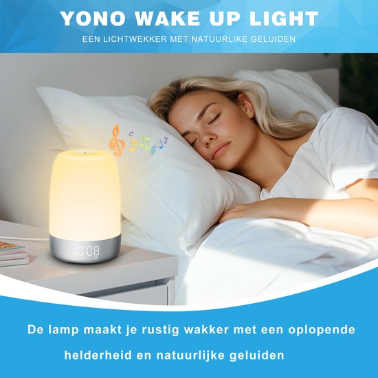 Sunrise Alarm Lamp with Natural Sounds – Gentle Wake-Up Light for Sleep Improvement