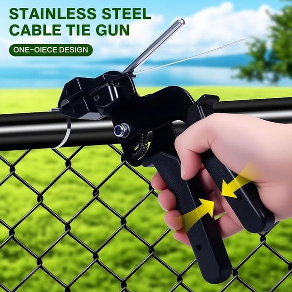 Stainless Steel Cable Tie Gun with Metal Fasteners