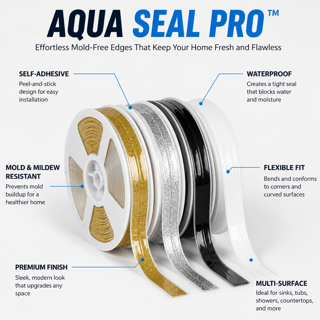 AquaSealPro™ — Effortless Mold-Free Edges That Keep Your Home Fresh and Flawless