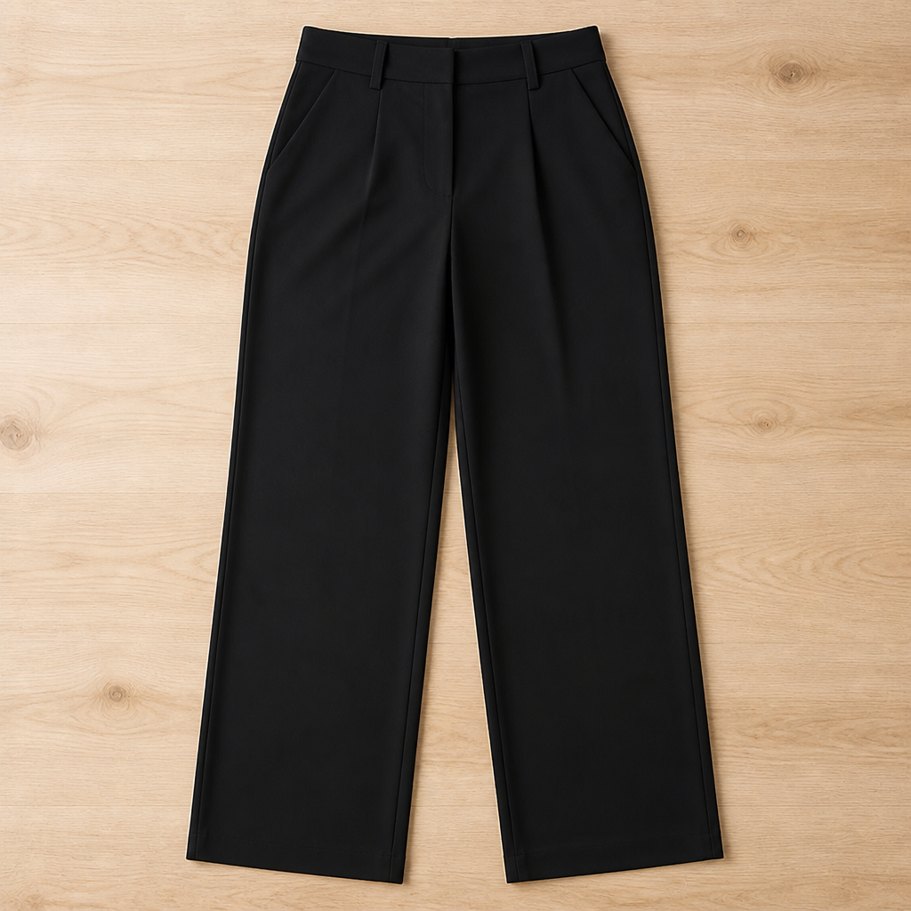 SilhouetteRx™ – Tailored High-Waist Wide-Leg Trousers with Front Pleat