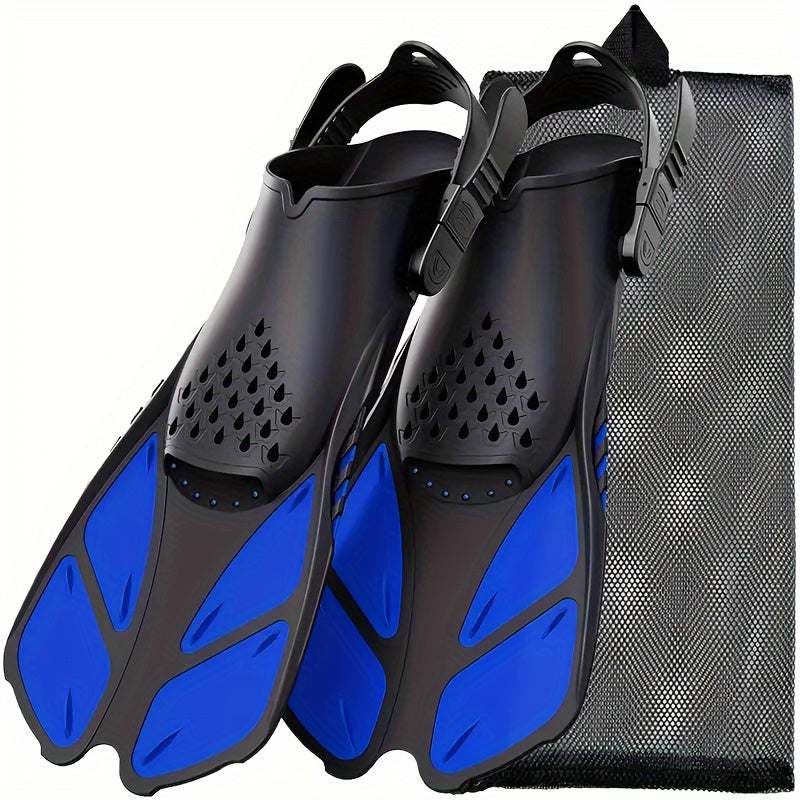 Adjustable Short Snorkel Fins with Open Heel