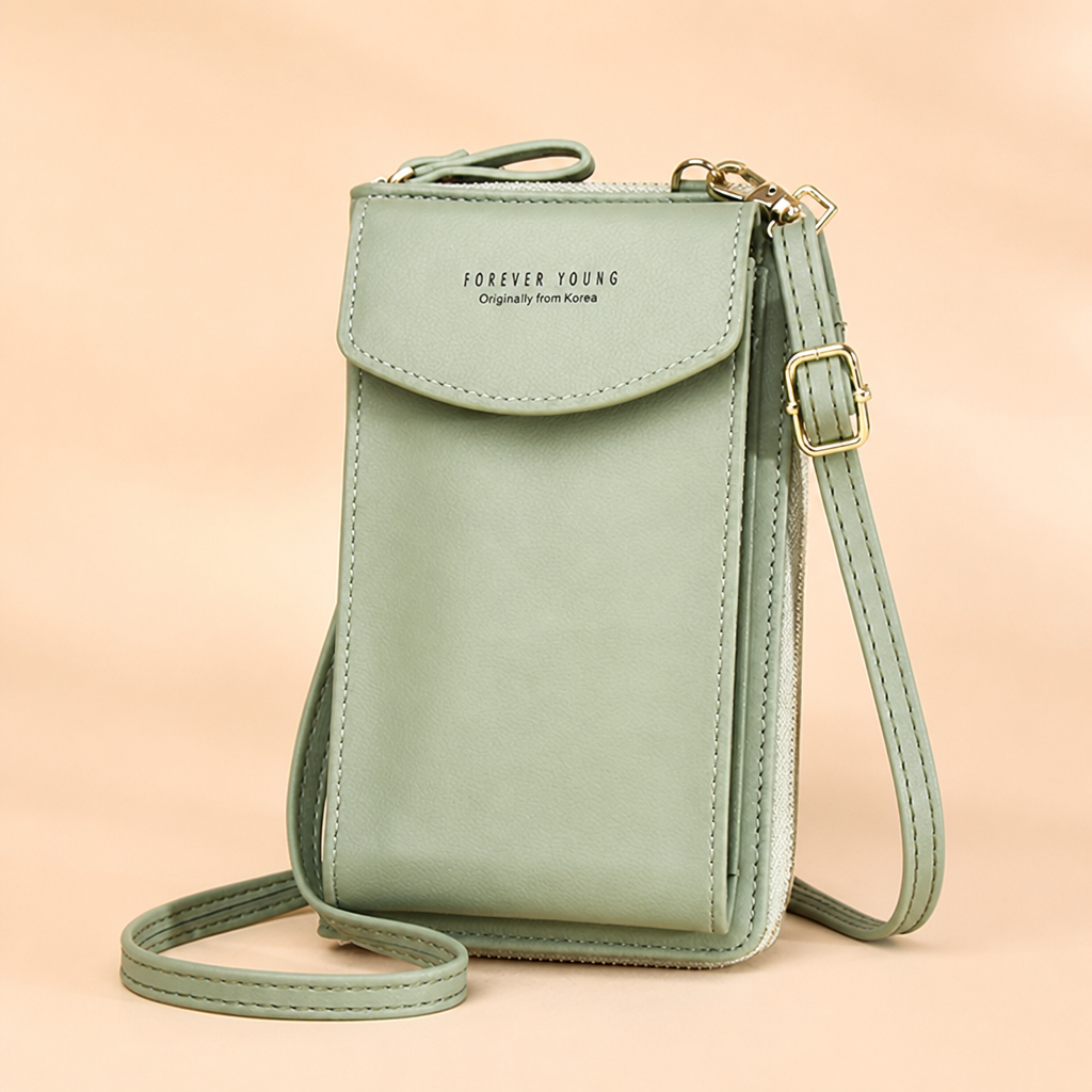 AeroStride™ – Slim Crossbody Phone Bag with Built-In Card Wallet
