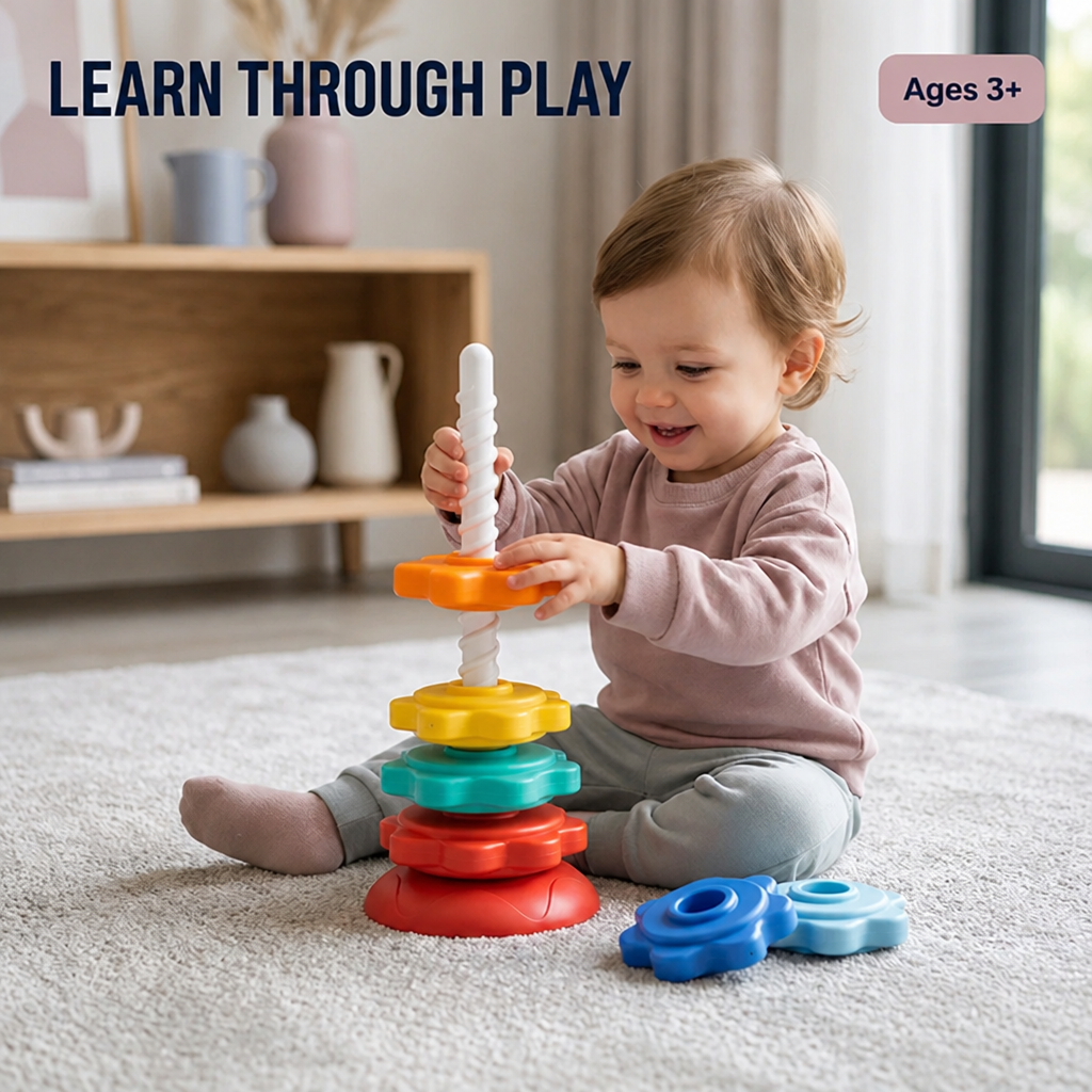 VividTwist™ Spinning Tower — Spark Endless Wonder and Sharpen Young Minds with Every Spin