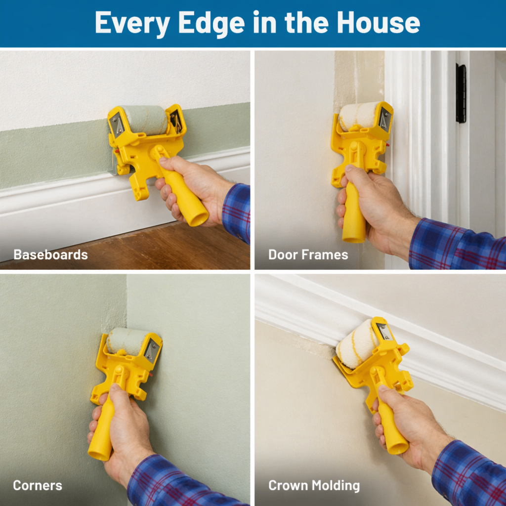 FluxEdge™ Paint Edger — Paint Razor-Sharp Lines Without Tape, Drips, or Touch-Ups