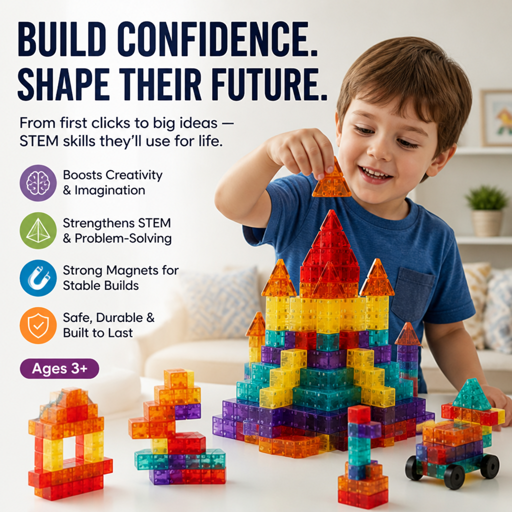 LuminaBlocks™ — Ignite Your Child’s Confidence with Every Strong, Colorful Build