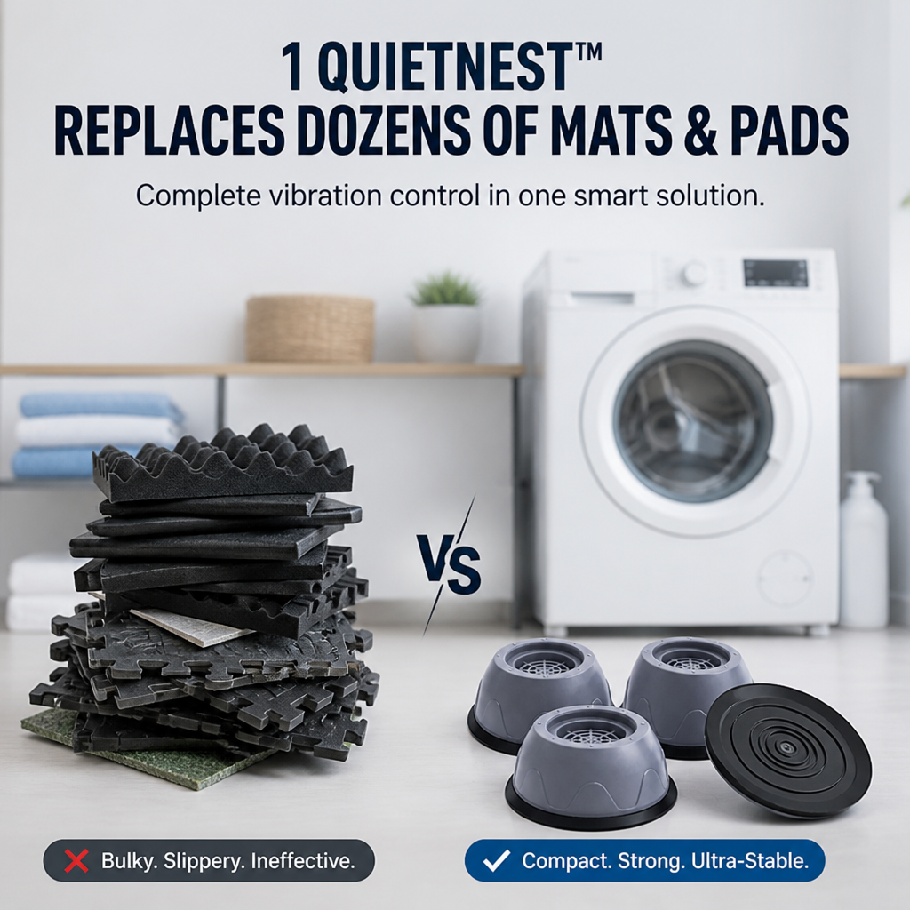 QuietNest™ — Turn Your Loud, Shaking Laundry into a Peaceful, Scratch-Free Sanctuary