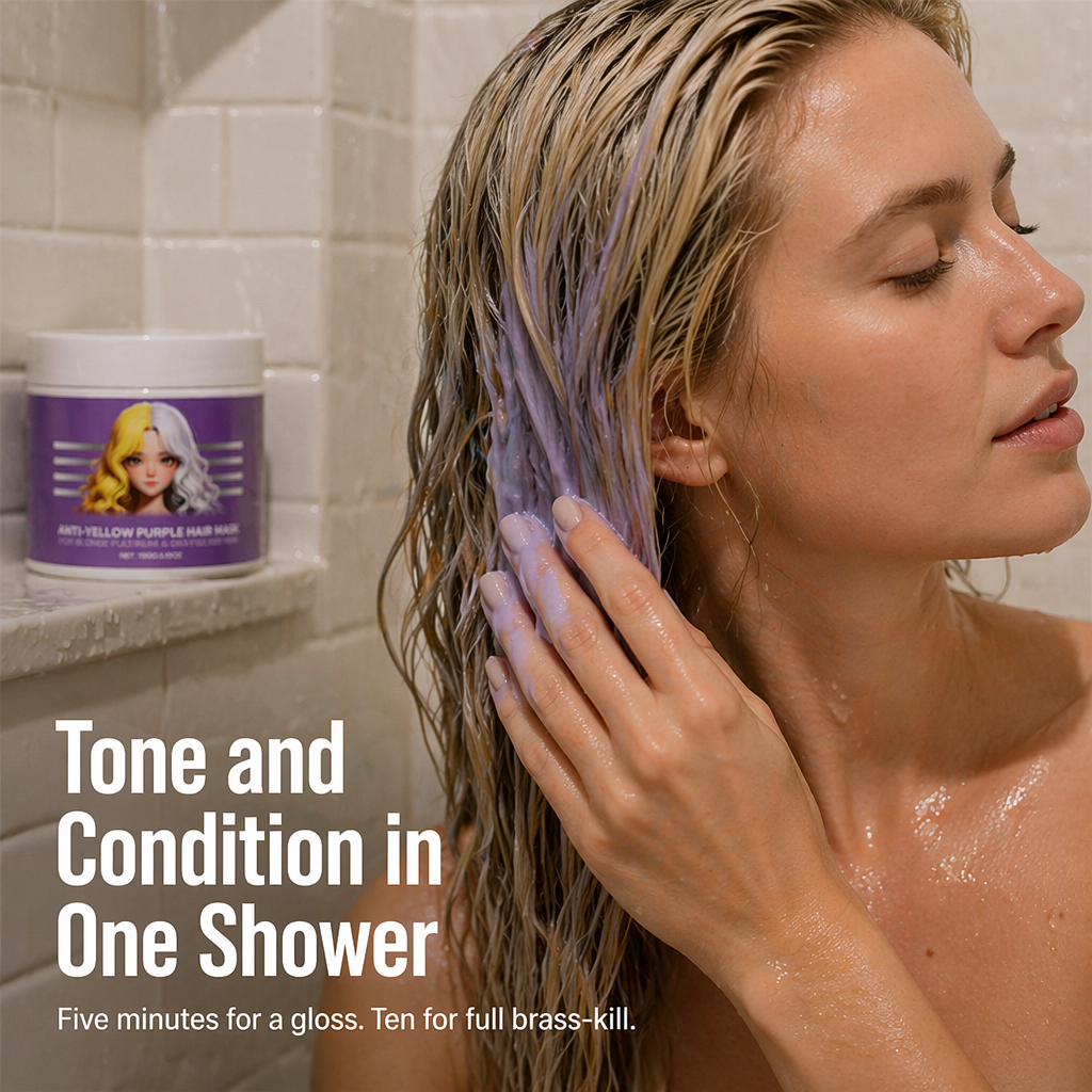 VioletLock™ — Kill Brassy Yellow, Deep-Condition & Keep Blonde Cool Between Salon Visits