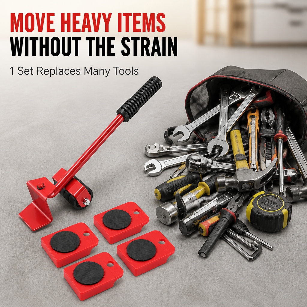 Adjustable Height Moving Tools Set™ — Move Heavy Furniture Effortlessly Without Back Pain