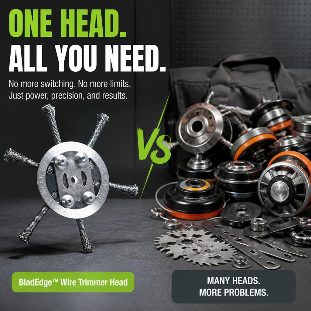 BladeEdge™ Wire Trimmer Head — Dominate Tough Weeds and Reclaim Your Yard in Minutes