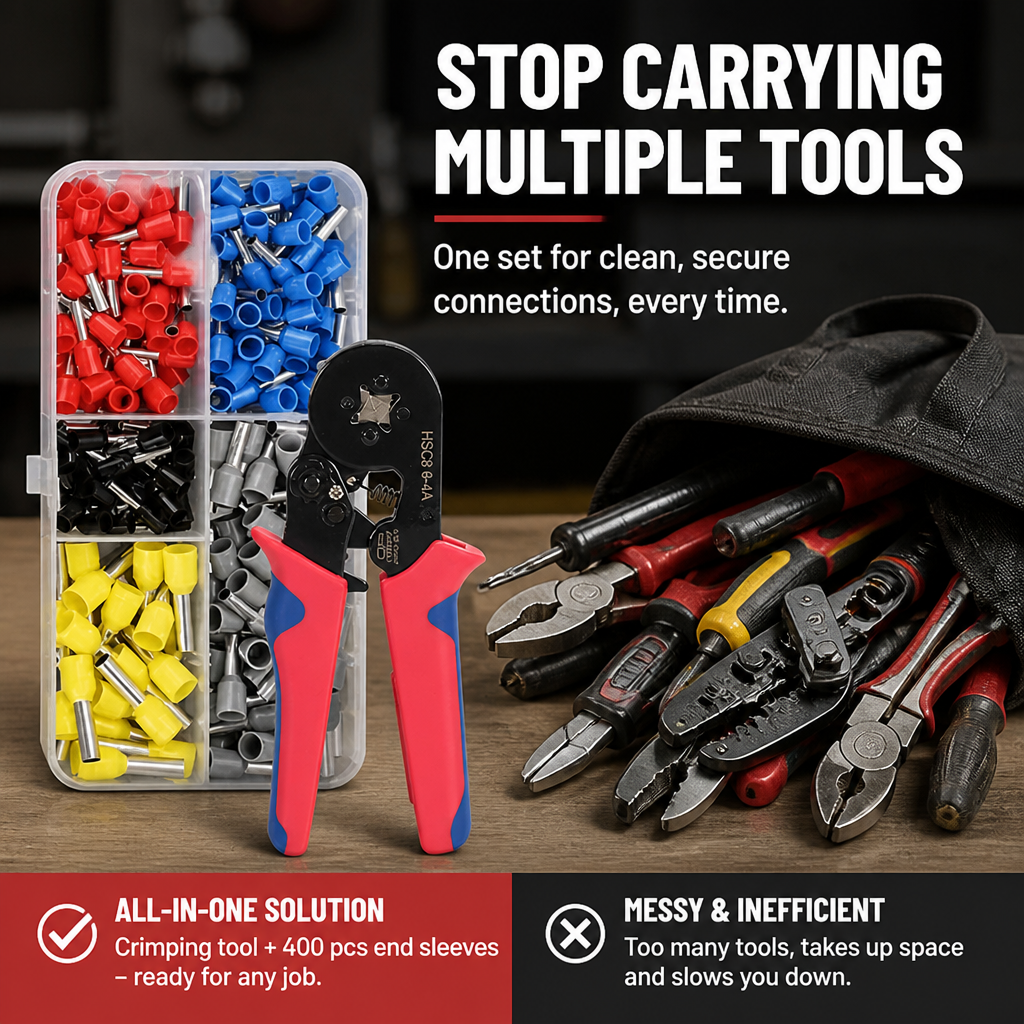 Crimping Tool Set with End Sleeves