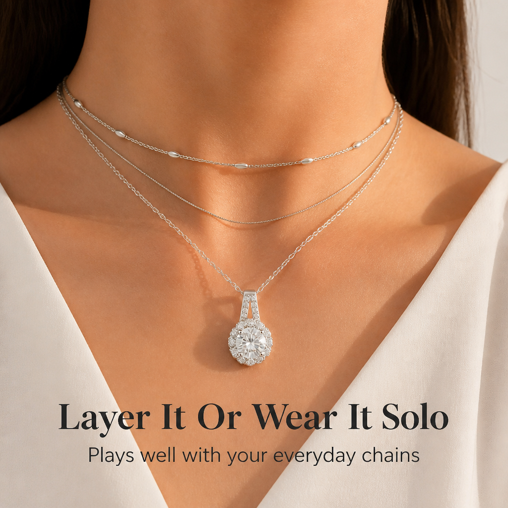 LuminAura™ Necklace — Catch the Light at Your Collarbone Without the Diamond Price