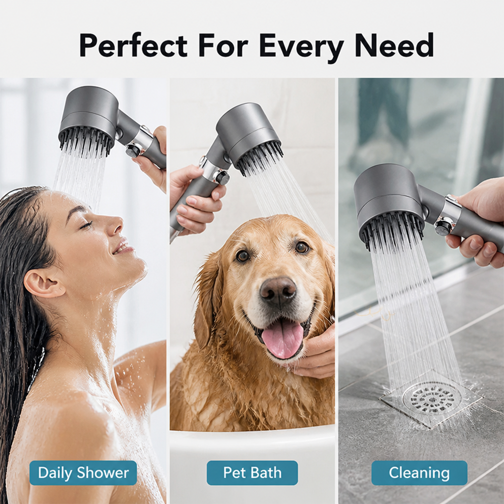 AquaVita™ 4-in-1 Shower Head — Transform Your Shower Into a Revitalizing Spa Escape Every Day