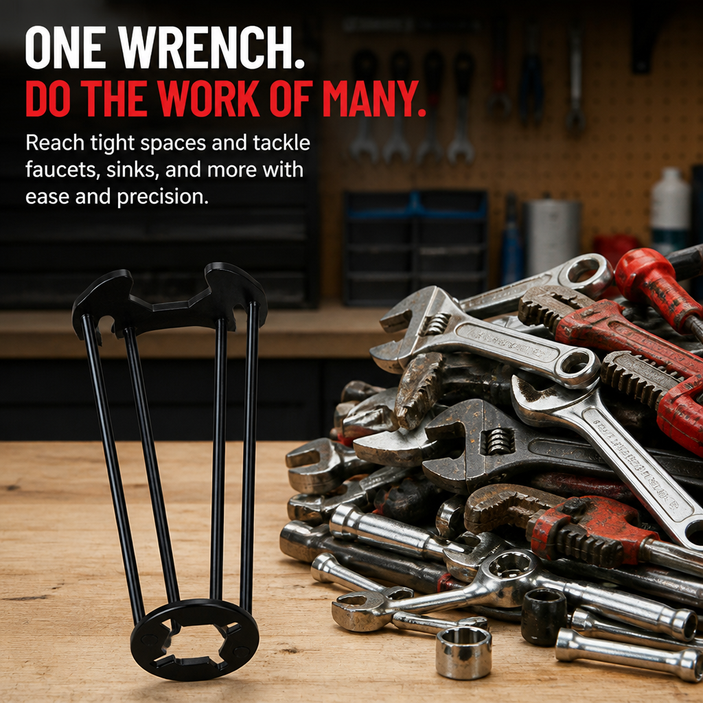 FluxGrip™ Wrench — Conquer Tight Spots with Effortless Power and Zero Hand Strain