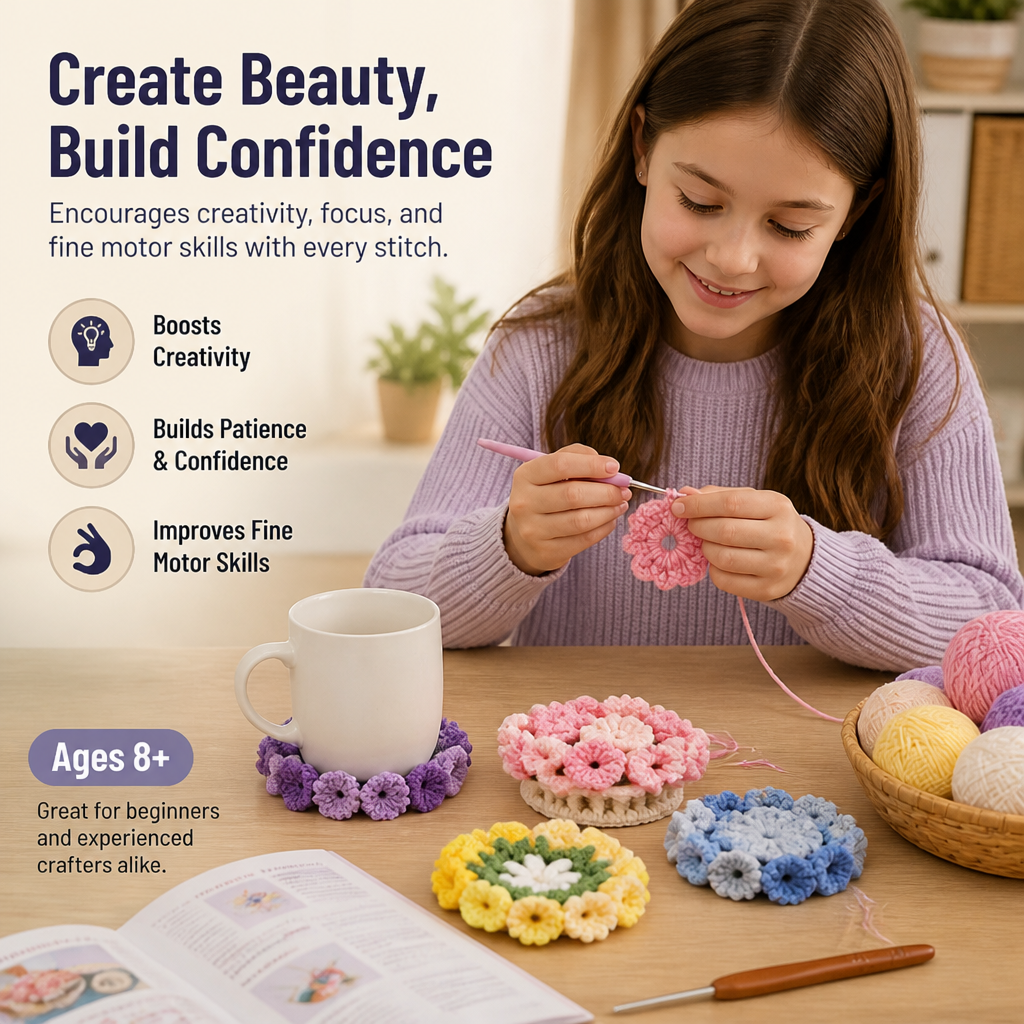 LumaPetal™ — Crochet Cozy Flower Coasters Even If You've Never Held a Hook