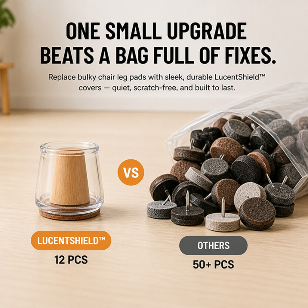 LucentShield™ — Silence Scratches and Save Your Floors Instantly
