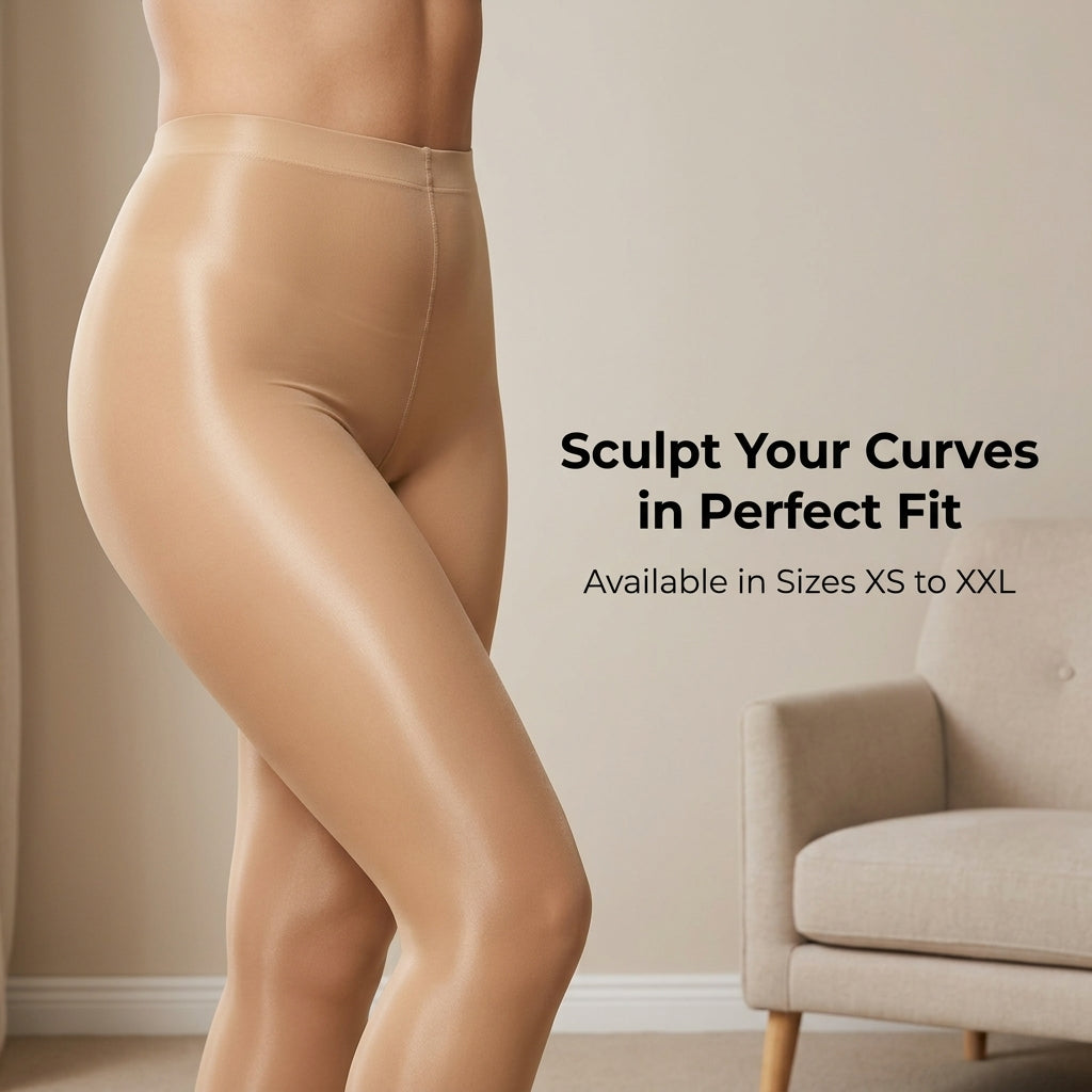 LumeSilk™ – Ultra-Gloss Sculpting Compression Leggings with Liquid Shine