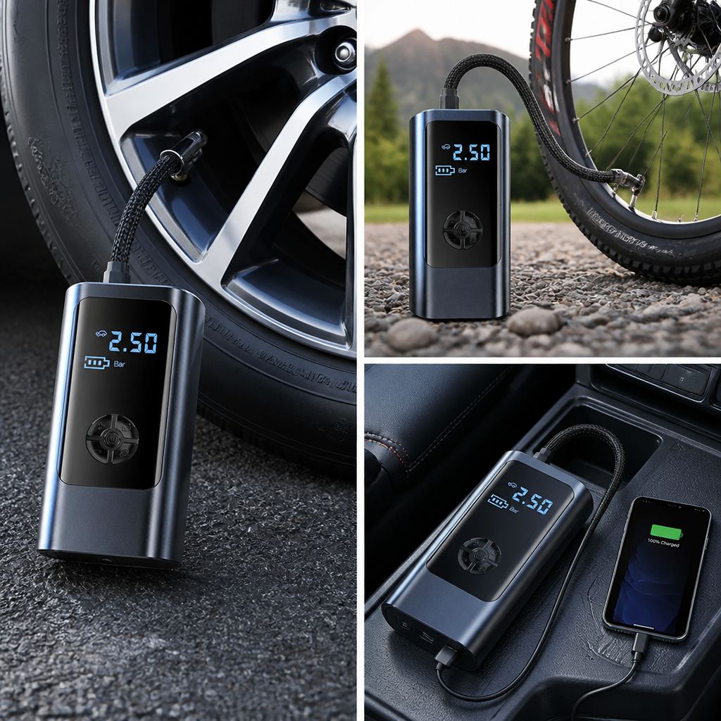 PowerPulse™ Portable Air Compressor — Take Control of Every Journey with Lightning-Fast, Worry-Free Tire Power
