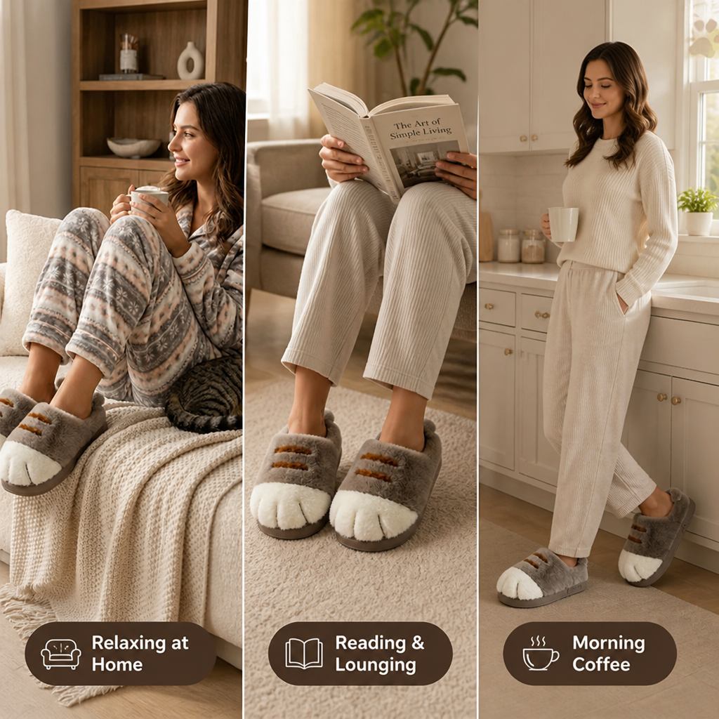SnugPaw™ Plush Slippers — Feel the Warm, Cloud-Soft Hug Your Feet Crave Every Day