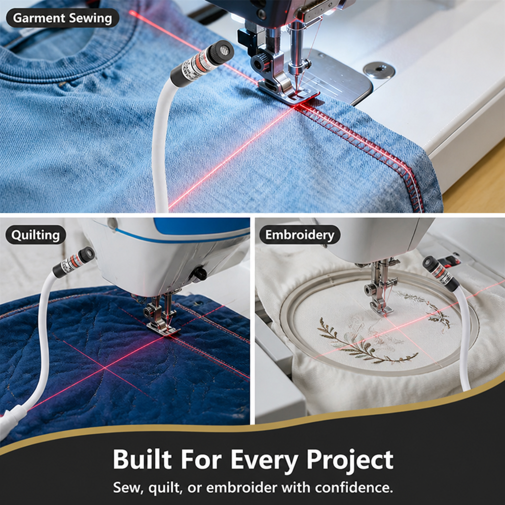 LumiLine™ — Stitch a Dead-Straight Line on Any Machine Without Chalk