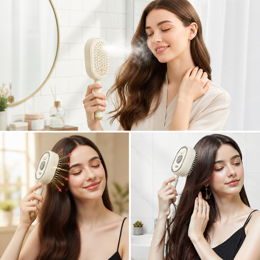 RevitaSilk™ Scalp Massager Comb — Turn Every Stroke into Silky, Stress-Free Hair Bliss