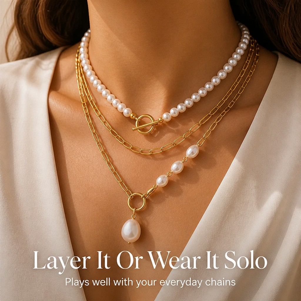 LumaPearl™ Necklace — Own Every Moment with Unstoppable Shine and Style