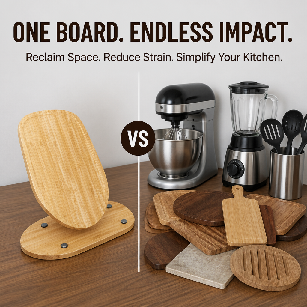 SlipFlow™ — Swivel, Slide & Reclaim Your Counter Without Lifting a Thing