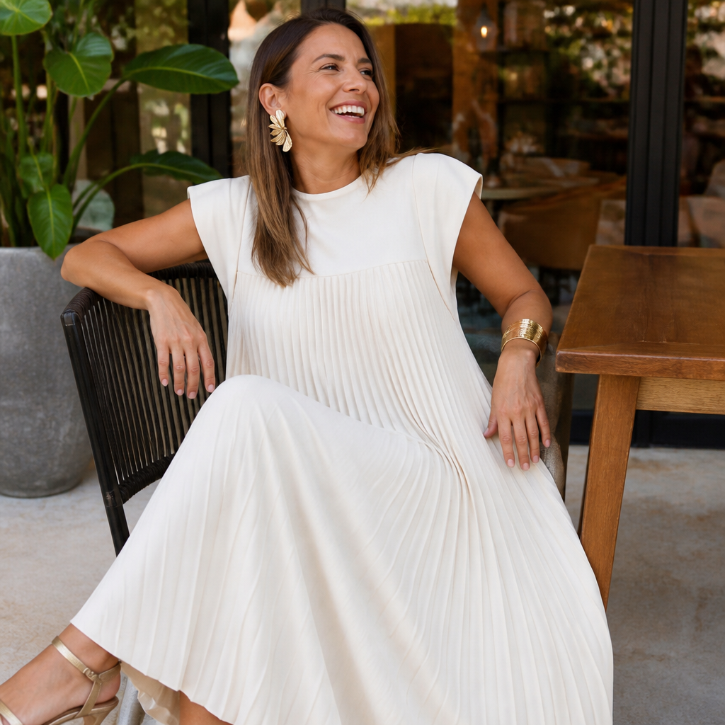SeraphaBelle™ Pleated Maxi Dress — Embrace Confidence and Comfort That Moves With You All Day