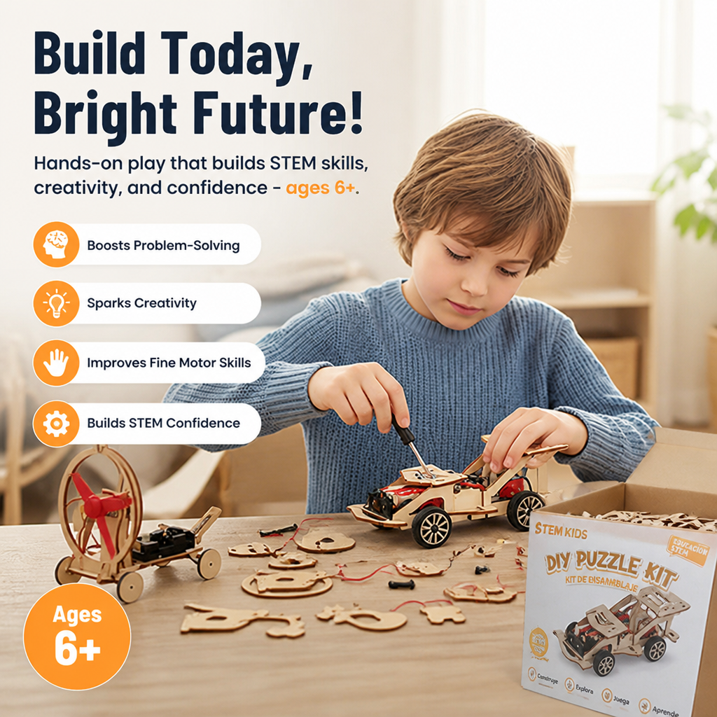 BrightBuild™ STEM Wooden Playset — Ignite Curiosity and Build Lifelong Genius