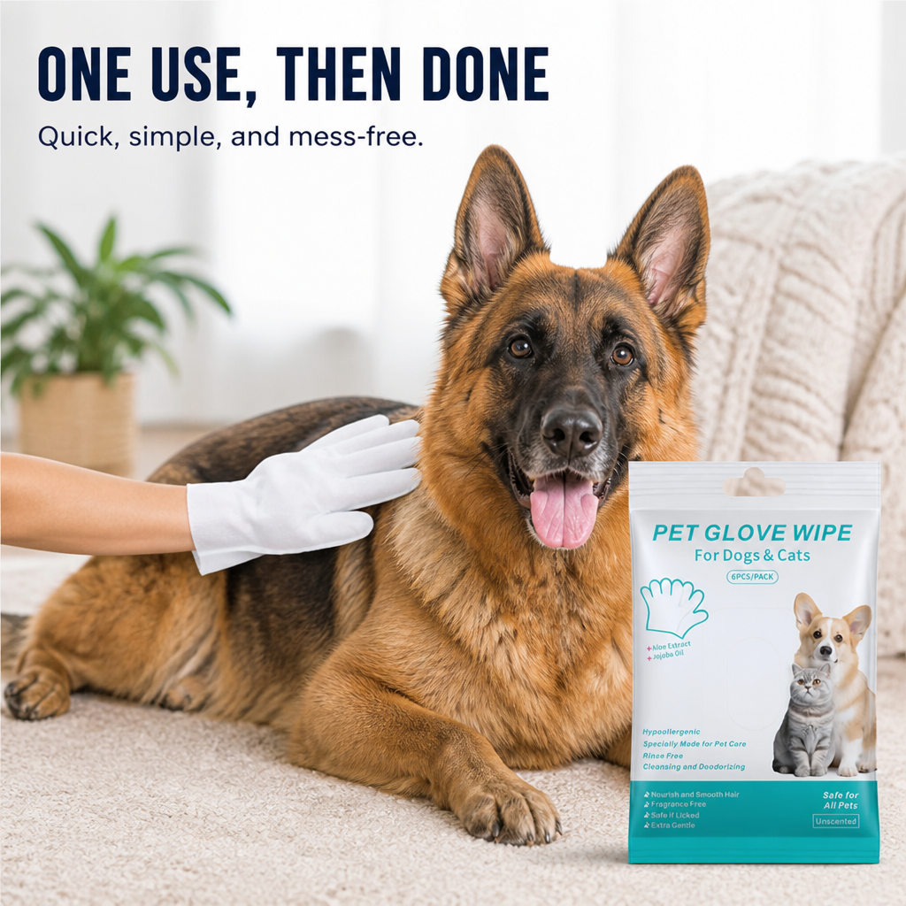 GlidePaw™ Rinse-Free Bath Mitts — Calm Your Dog’s Skin and Spark Instant Freshness Anywhere