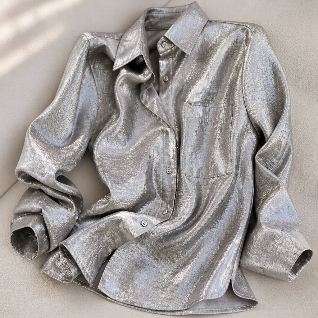 SilkenAura™ Mercerized Lapel Shirt — Glow with Effortless Elegance and All-Day Confidence