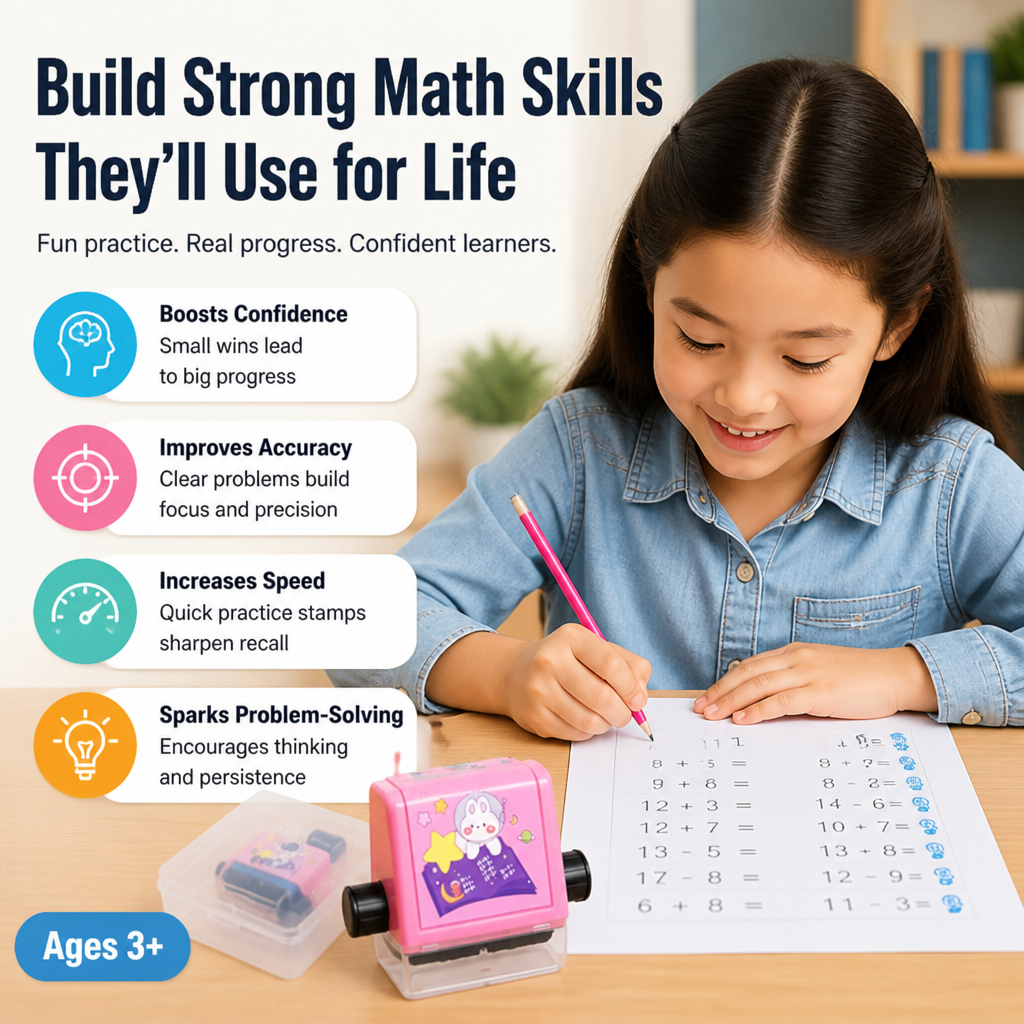 SparkDigits™ FlashStamp — Ignite Your Child’s Math Confidence and Turn Practice into Play