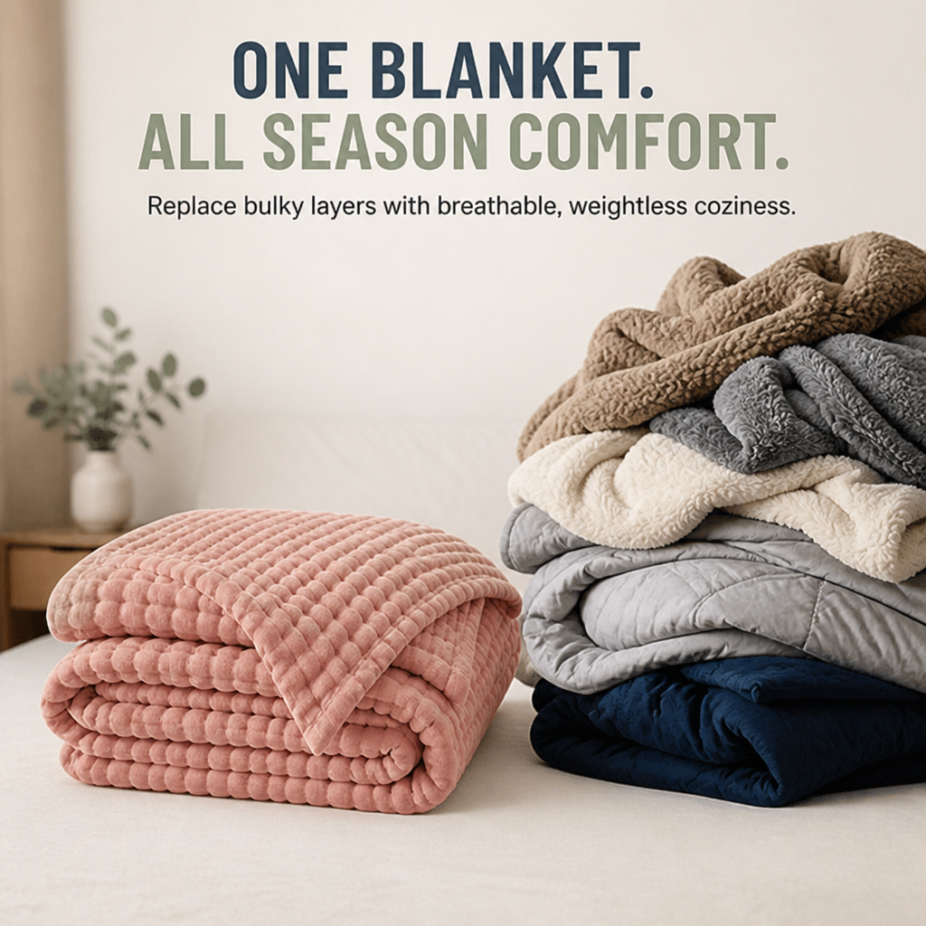 Arlynva™ Blanket — Feel Weightless Comfort That Keeps You Perfectly Cozy All Year