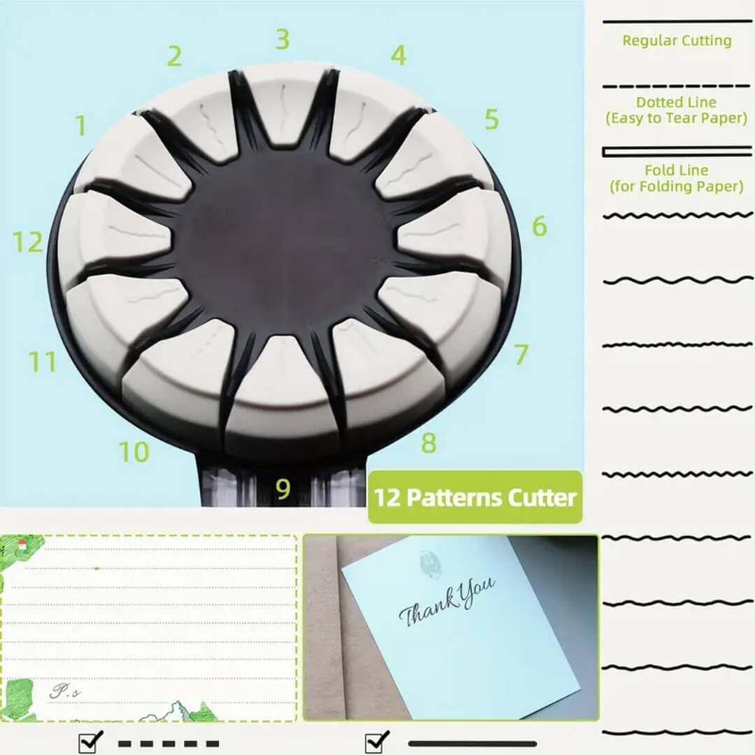 SlicePro™ 12-in-1 Paper Cutter — Master Every Cut with Perfect Precision and Creative Freedom