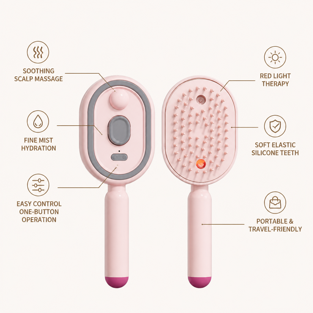 RevitaSilk™ Scalp Massager Comb — Turn Every Stroke into Silky, Stress-Free Hair Bliss