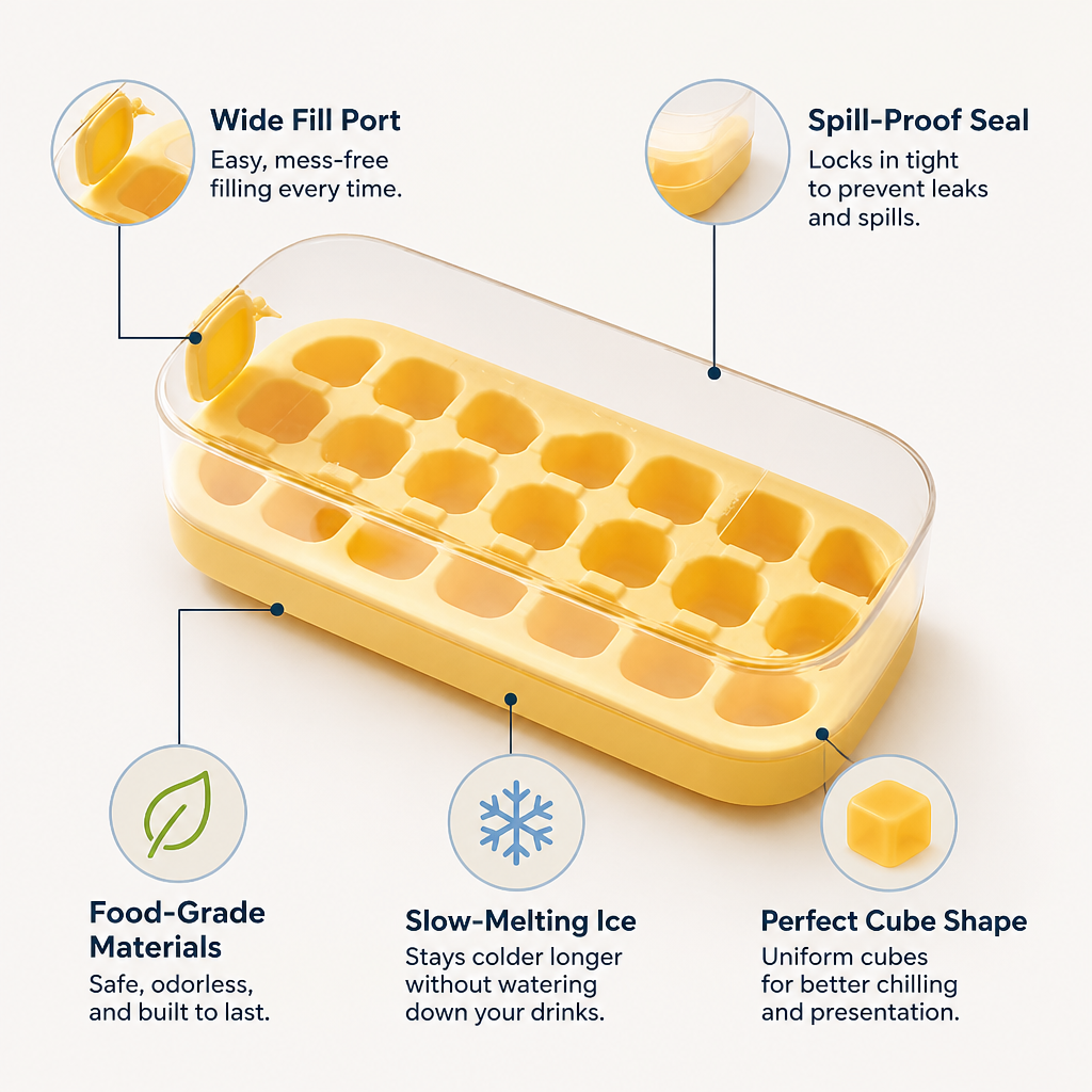 ChillCraft™ — Effortless, Spill-Proof Ice That Elevates Every Drink to Pure Perfection