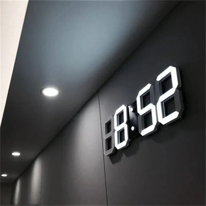 3D LED Wall Clock - Effortlessly Read Time in Bright Clarity Anytime