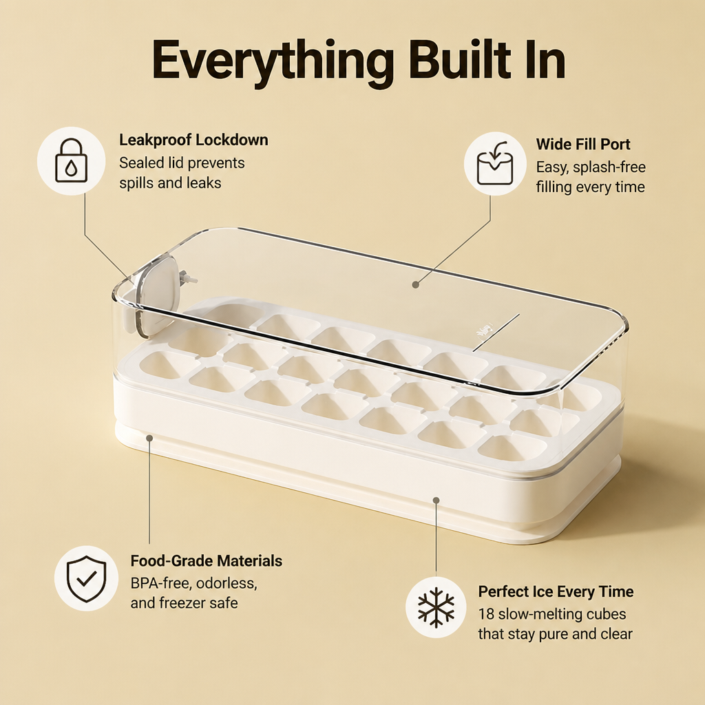 ChillCraft™ — Effortless, Spill-Proof Ice That Elevates Every Drink to Pure Perfection