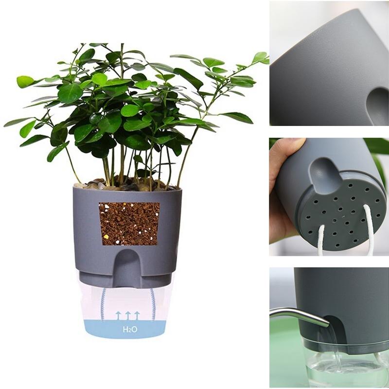 Flower Planter | Self-Irrigating | Clean Watering System | AquaWick