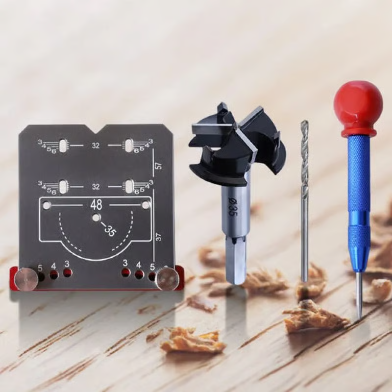 Hinge Drilling Set for Effortless and Flawless Furniture Assembly