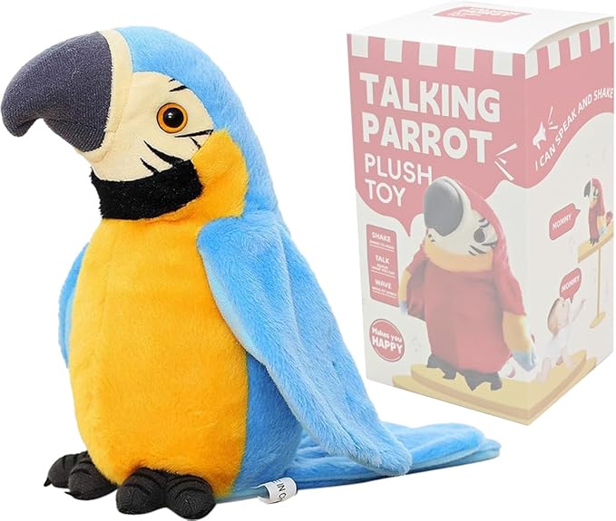Talking Plush Parrot – Cuddly Toy for Interactive Fun