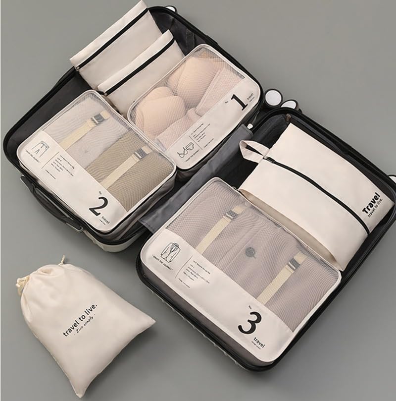 Water-Resistant 7-Piece Luggage Organizer Set