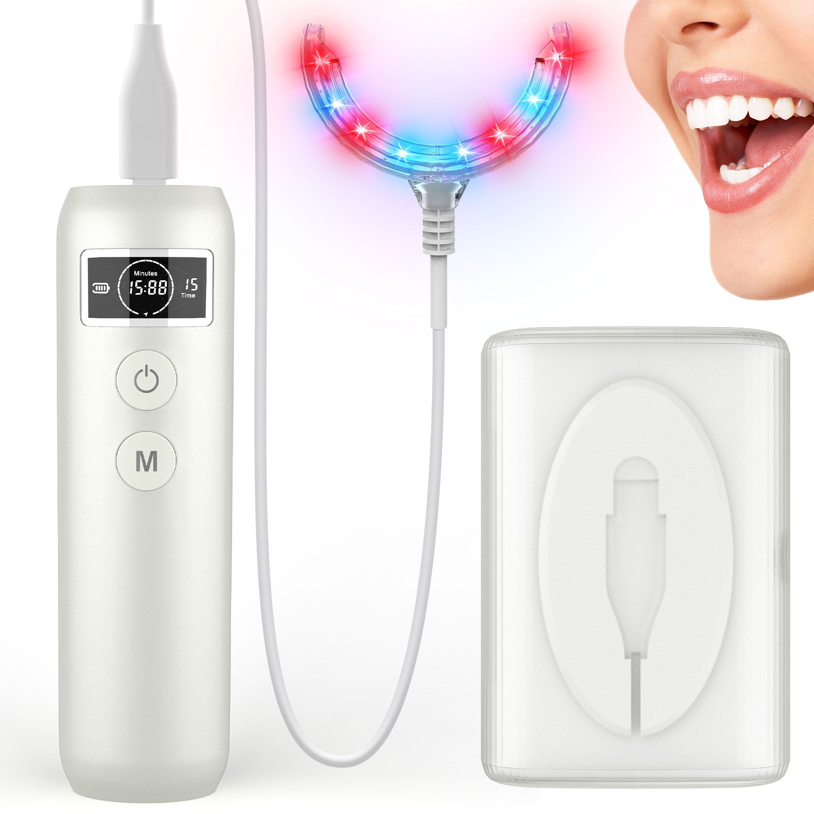 Gentle Gum Care Device with Red and Blue Light Therapy