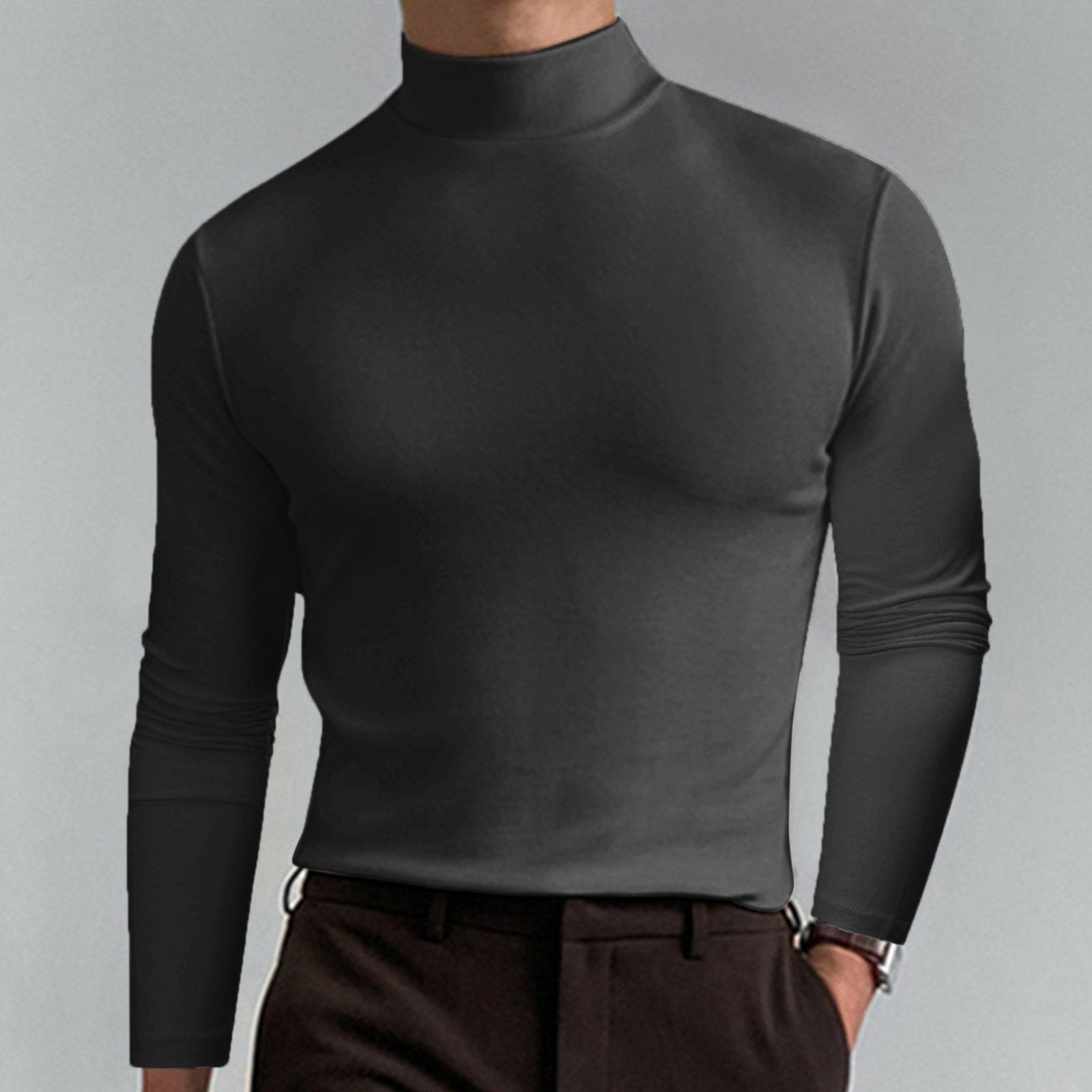 Marsilio™ – Slim-Fit Sculpting Mock Turtleneck for Men