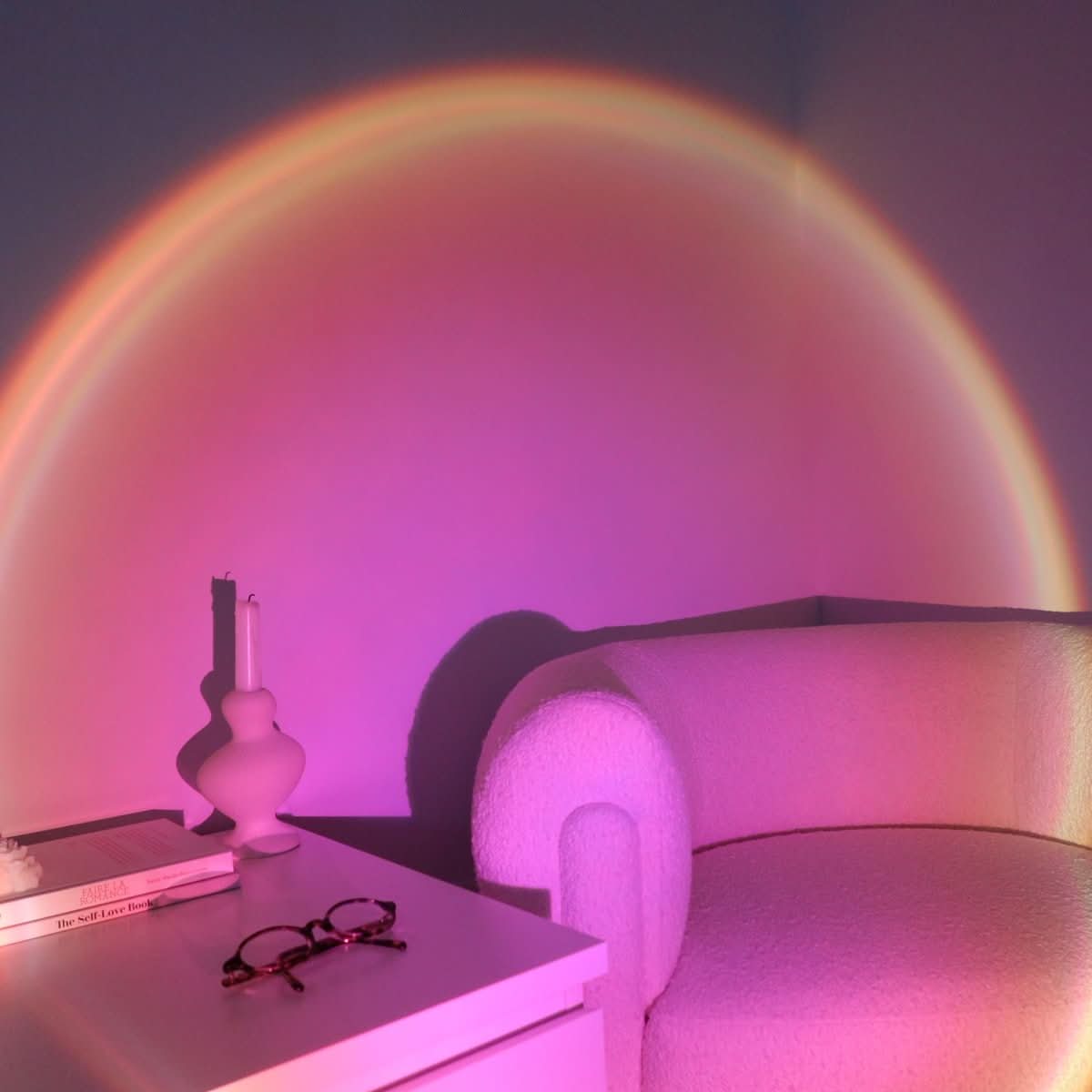 Sunset Glow Projection Lamp – 16 Color Options, 180° Swiveling Head