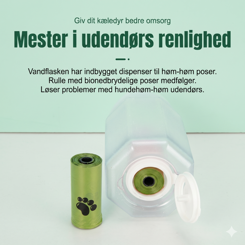3-in-1 Dog Water Bottle with Food Container
