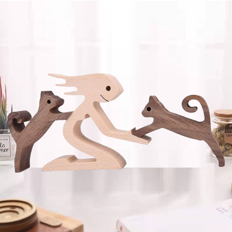Handcrafted Wooden Sculpture for Animal Lovers