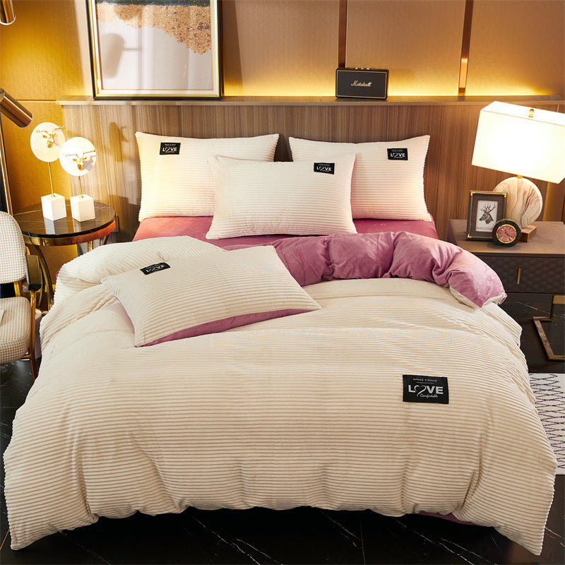 Coral Fleece Bed Cover – Experience Embracing Warmth for Cold Nights